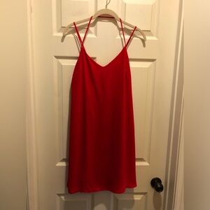 Strappy red chiffon dress by Finn & Clover, XS